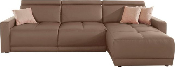 DOMO collection Ecksofa Ava, mit Recamiere, Federkern wahlweise mit Kopfteilverstellungen