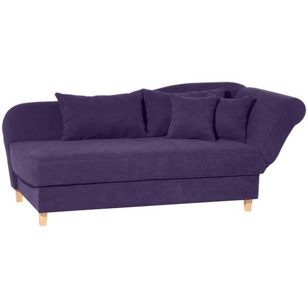 Max Winzer® Recamiere Selma Recamiere mit Armteil rechts klappbar Velourstoff violett, 1 Stück, Made