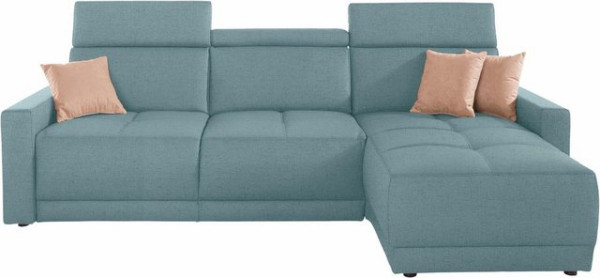 DOMO collection Ecksofa Ava, mit Recamiere, Federkern wahlweise mit Kopfteilverstellungen