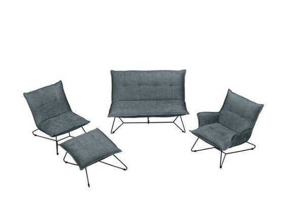 ED EXCITING DESIGN Polsterecke, Vico Polstergarnitur Sofagarnitur Couch Sofa 4-Teilig Anthrazit