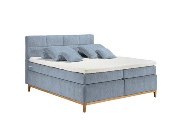 ED EXCITING DESIGN Boxspringliege (180 x 200 cm, Esberg), Blau