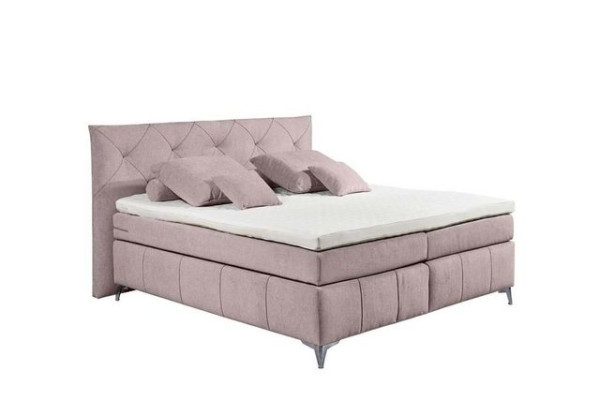 ED EXCITING DESIGN Boxspringliege (180 x 200 cm, Milton), Rosa