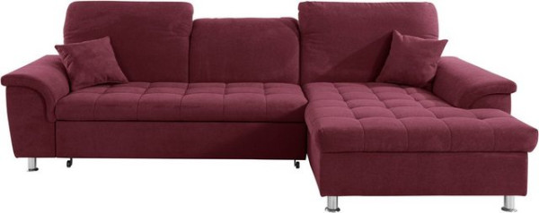 DOMO collection Ecksofa Franzi, wahlweise mit Kopfteilverstellung (dann Tiefe: 170 cm)