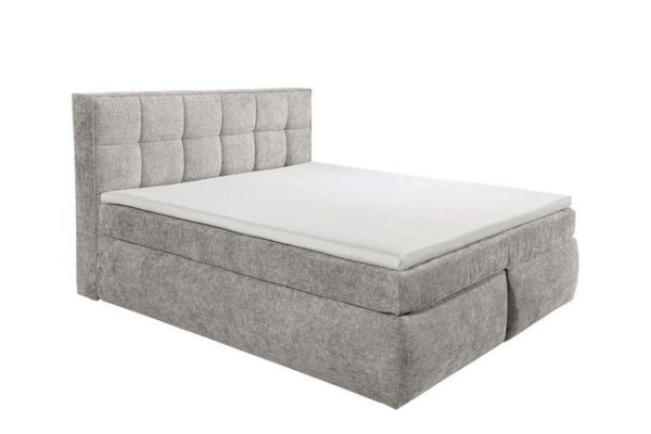 ED EXCITING DESIGN Boxspringliege (200 x 200 cm, Michigan), Silber