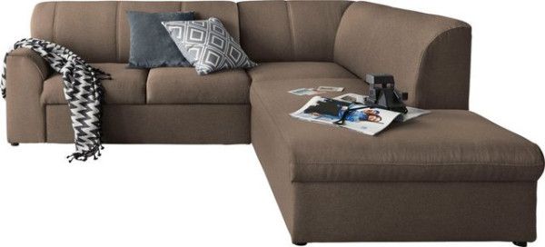 DOMO collection Ecksofa Topper, mit Ottomane, wahlweise mit Schlaffunktion