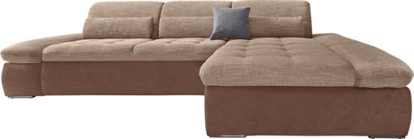 DOMO collection Ecksofa Aldo, mit Recamiere, wahlweise mit Bettfunktion