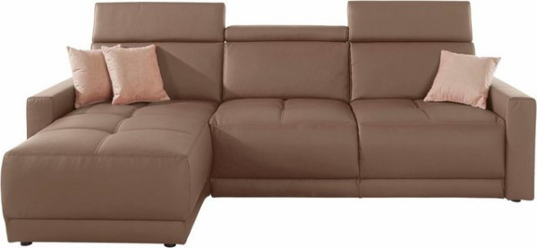 DOMO collection Ecksofa Ava, mit Recamiere, Federkern wahlweise mit Kopfteilverstellungen