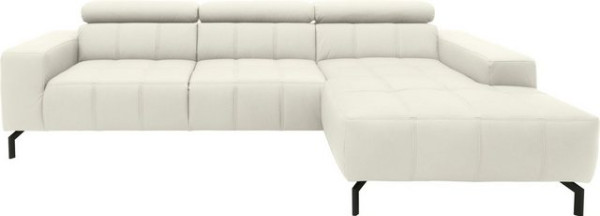 DOMO collection Ecksofa Cunelli, wahlweise inklusive 6-fach verstellbarer Kopfteilverstellung