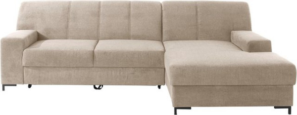 DOMO collection Ecksofa Ledas, mit extrabreiten Armteilen, wahlweise mit Bettfunktion