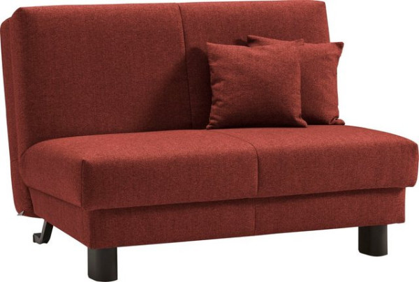 ell + ell Schlafsofa Enny, Liegefläche Breite 120 oder 140 cm, Liegehöhe 45 cm, Füße schwarz