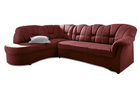 DOMO collection Ecksofa Papenburg, mit Ottomane, wahlweise mit Bettfunktion