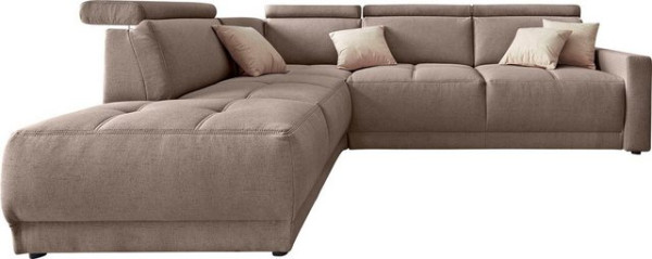 DOMO collection Ecksofa Ava, mit Ottomane, Federkern wahlweise mit Kopfteilverstellungen