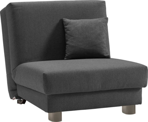 ell + ell Schlafsofa Enny, Liegefläche Breite 80 cm, Liegehöhe 45 cm, Füße alufarben, Rückenlehne