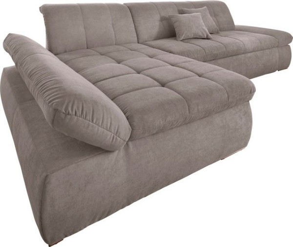 DOMO collection Ecksofa NMoric XXL, B/T/H: 300/172/80cm, Revamierenabschluss, wahlweise mit Bettfunk