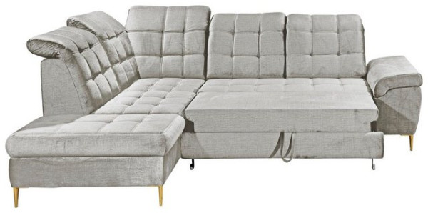 ED EXCITING DESIGN Ecksofa Valtura, frei stellbar, Bettkasten, Schlaffunktion, mit Kopfteilverstellu