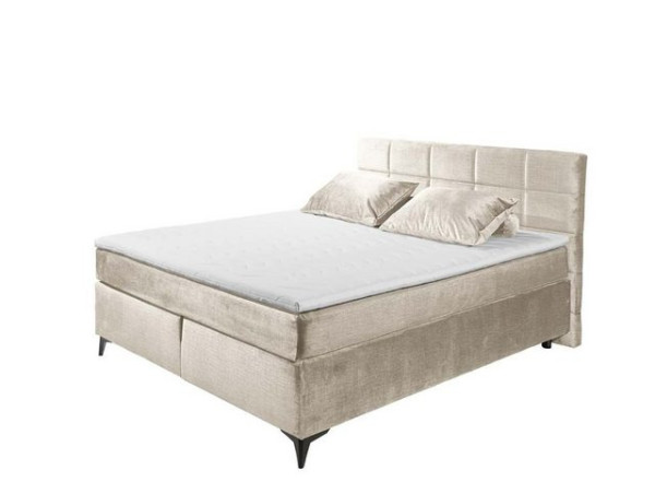 ED EXCITING DESIGN Boxspringliege (180 x 200 cm, Navarra), Beige