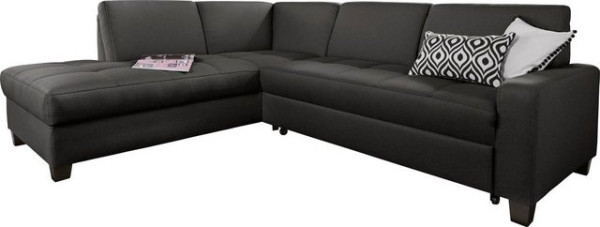 DOMO collection Ecksofa Florentina, wahlweise mit Bettfunktion, mit Kontrastnaht