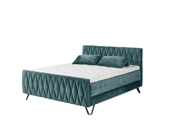 ED EXCITING DESIGN Boxspringliege (160 x 200 cm, Marsala), Türkis