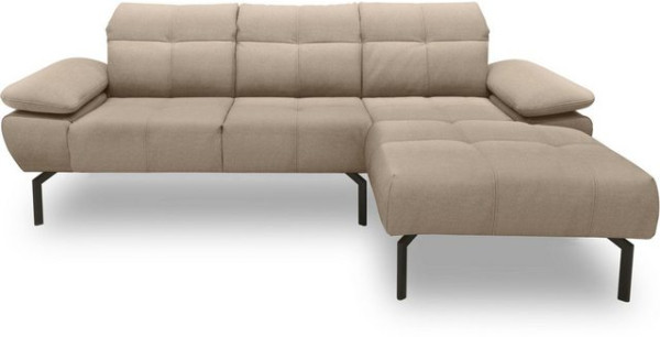 DOMO collection Ecksofa 100010, wahlweise mit Kranz