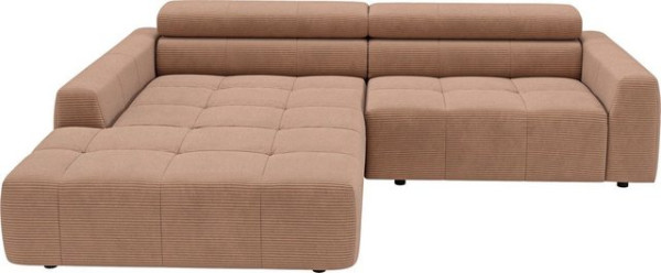 3C Candy Ecksofa Denver auch mit Cord- und Easy care-Bezug, Kopfteilverstellung, wahlweise. mit moto