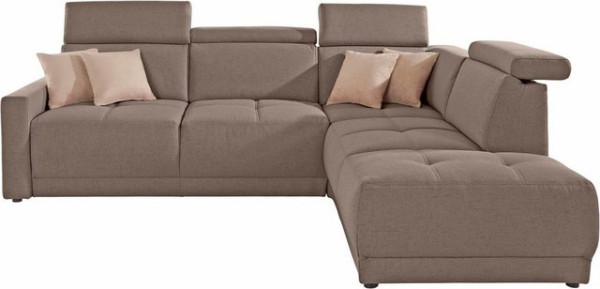 DOMO collection Ecksofa Ava, mit Ottomane, Federkern wahlweise mit Kopfteilverstellungen