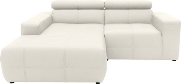 DOMO collection Ecksofa Brandon kleine Ausführung B/T/H: 214/100/80 cm, Mit Kopfteilverstellung, auc