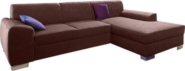 DOMO collection Ecksofa Ricardo, mit Recamiere, wahlweise mit Bettfunktion