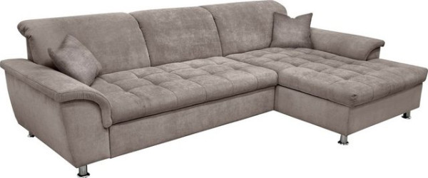 DOMO collection Ecksofa Franzi Steppung im Sitzbereich B7T/H: 278/162/80 cm, Schlafsofa, wahlweise m