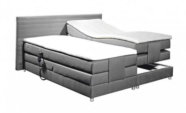 ED EXCITING DESIGN Boxspringliege (180 x 200 cm, Alabama), Grau