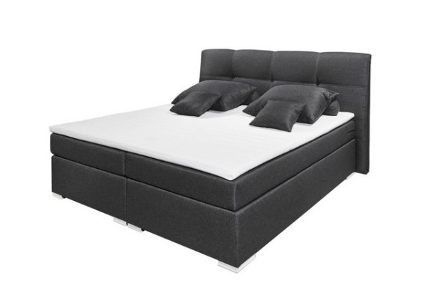 ED EXCITING DESIGN Boxspringliege (180 x 200 cm, Pensacola 1 schwarz 180 cm), Schwarz