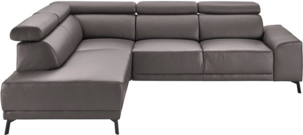 3C Candy Ecksofa Greve B/T/H: 249/209/79 cm, wahlweise mit motorischem Sitzvorzug, manuelle Kopfteil