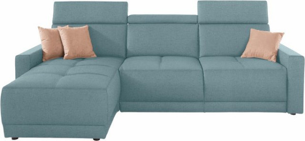 DOMO collection Ecksofa Ava, mit Recamiere, Federkern wahlweise mit Kopfteilverstellungen