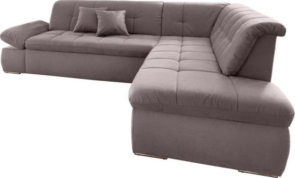 DOMO collection Ecksofa NMoric incl. Zierkissen B/T/H: 273/216/80 cm, Ottomanen-Abschluss, wahlweise