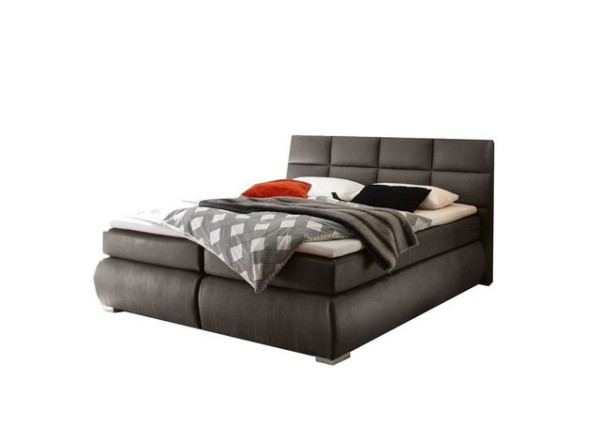 ED EXCITING DESIGN Boxspringliege (180 x 200 cm, Kosali 2 mit Bettk. grey 180 cm), Grau