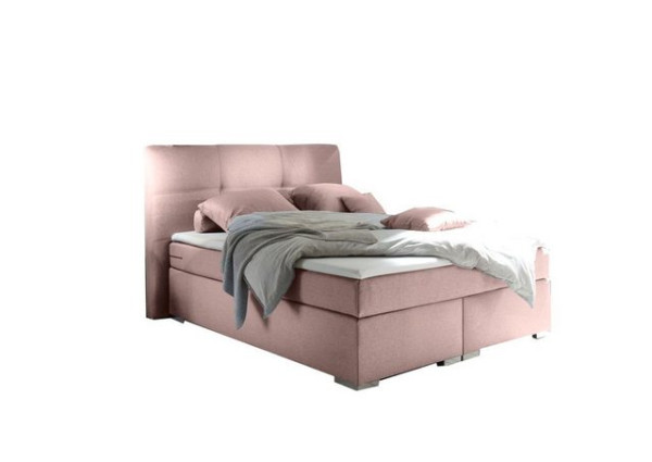 ED EXCITING DESIGN Boxspringliege (140 x 200 cm, Pensacola 1 flamingo 140 cm), Rosa