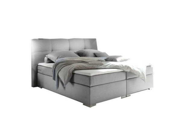 ED EXCITING DESIGN Boxspringliege (160 x 200 cm, Pensacola 1 silver 160 cm), Blau