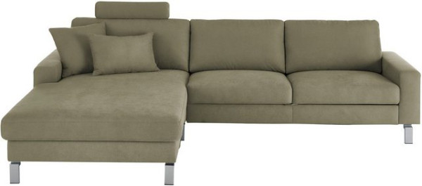 3C Candy Ecksofa Lecce, wahlweise PUR-Schaumstoff oder Tonnentaschenfederkern, Bett im 2,5-Sitzer un