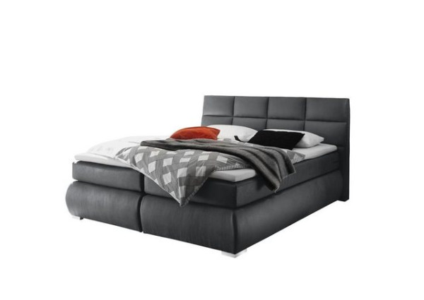 ED EXCITING DESIGN Boxspringliege (160 x 200 cm, Kosali 1 mit Bettk. anthrazit 160 cm), Grau