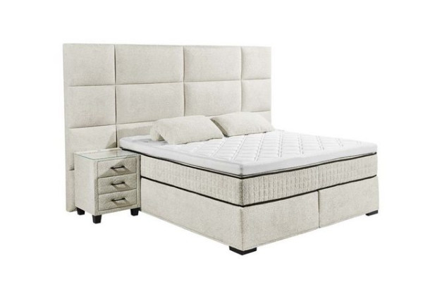 ED EXCITING DESIGN Boxspringliege (160 x 200 cm, Ragusa XL), Beige