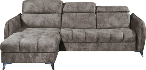 ED EXCITING DESIGN Ecksofa Togo, Bettfunktion, Bettkasten, frei im Raum stellbar, Kopfteilverstellun