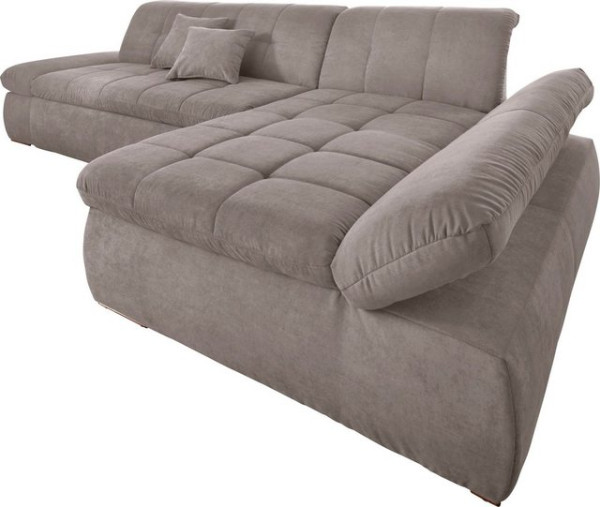 DOMO collection Ecksofa NMoric XXL, B/T/H: 300/172/80cm, Revamierenabschluss, wahlweise mit Bettfunk