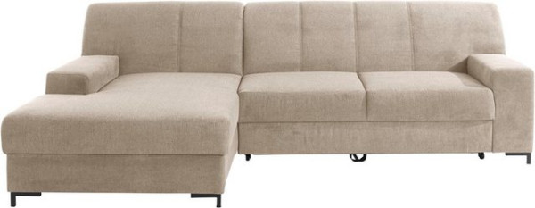 DOMO collection Ecksofa Ledas, mit extrabreiten Armteilen, wahlweise mit Bettfunktion