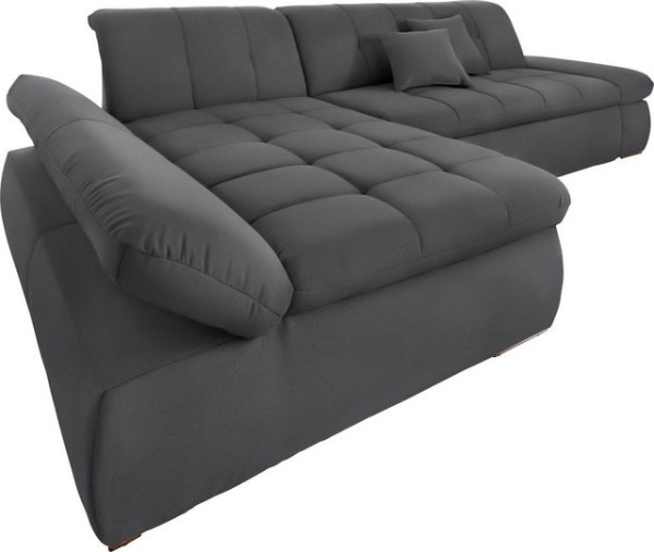 DOMO collection Ecksofa NMoric XXL, B/T/H: 300/172/80cm, Revamierenabschluss, wahlweise mit Bettfunk