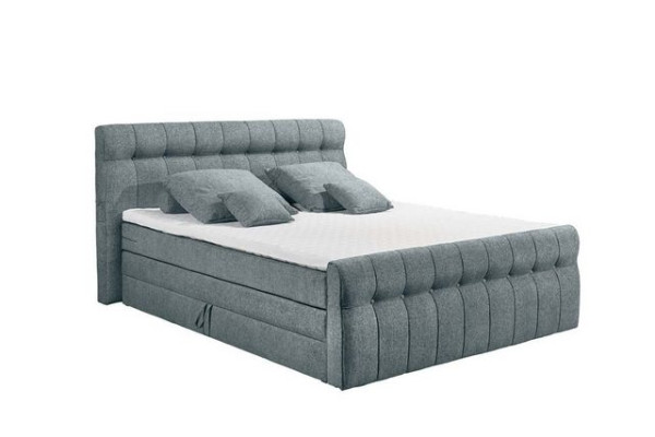 ED EXCITING DESIGN Boxspringliege (160 x 200 cm, Andorra), Blau