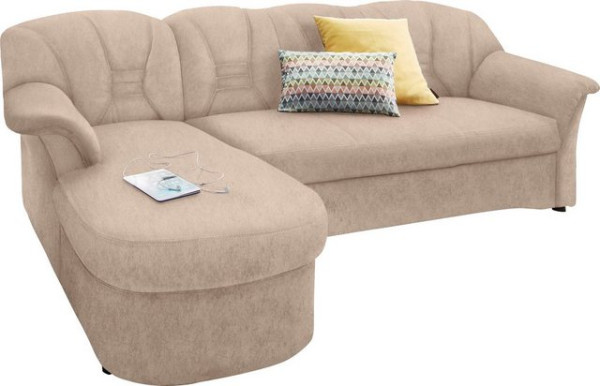 DOMO collection Ecksofa Elva, wahlweise mit Bettfunktion und Federkern