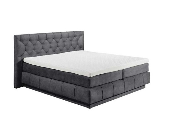 ED EXCITING DESIGN Boxspringliege (160 x 200 cm, Florenz), Grau