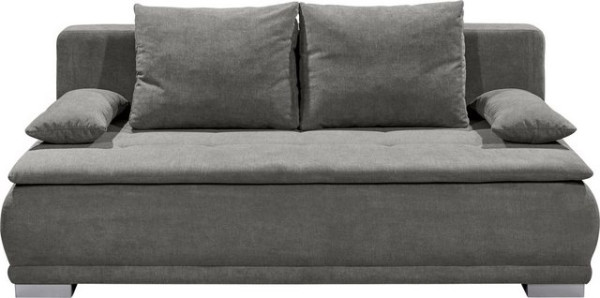 ED EXCITING DESIGN Schlafsofa Luigi, mit Bettfunktion, Bettkasten, Rücken- und Armlehnkissen, frei i