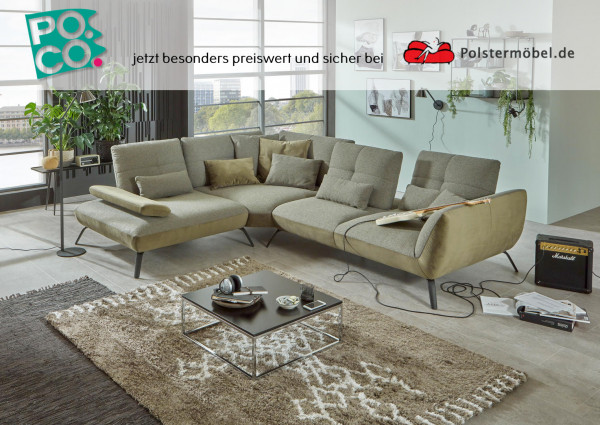 Ecksofa - olive - Basismodell