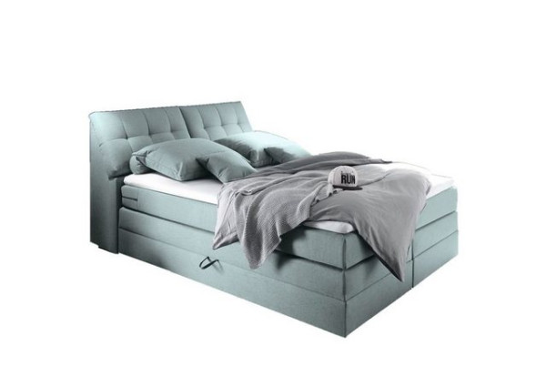 ED EXCITING DESIGN Boxspringliege (180 x 200 cm, Space 1 aqua 180 cm), Blau