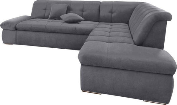 DOMO collection Ecksofa NMoric incl. Zierkissen B/T/H: 273/216/80 cm, Ottomanen-Abschluss, wahlweise